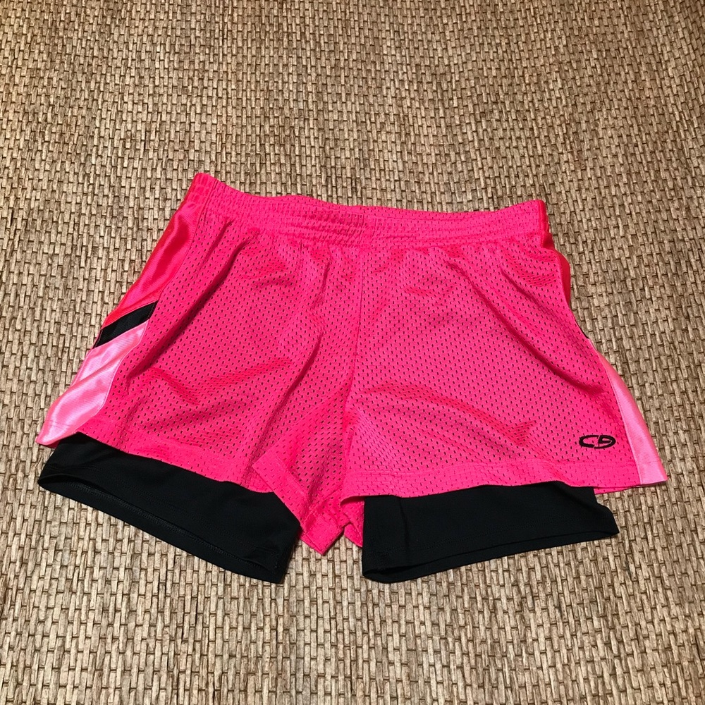 Champion Performance 2 in 1 Pink Black Short